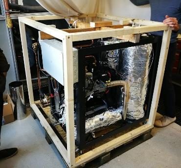 Engineering test rig in development workshop